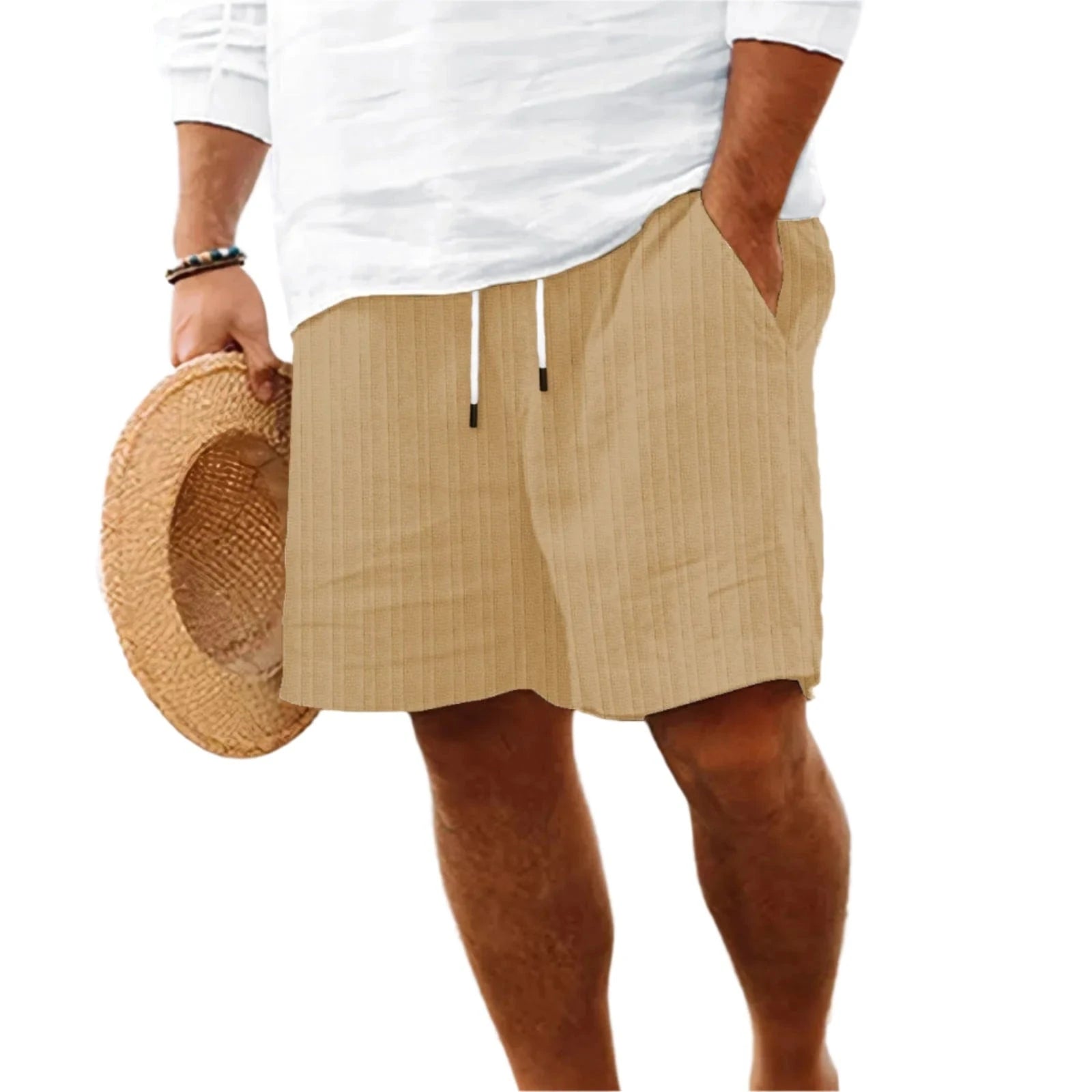 GarbPlanet Apricot / S Men's Summer Casual Shorts