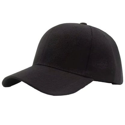 GarbPlanet Black Baseball Cap With Adjustable Strap