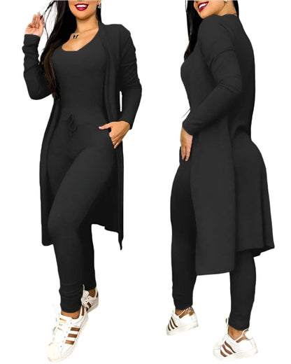 GarbPlanet Black / S Women’s 2-Piece Jumpsuit Set