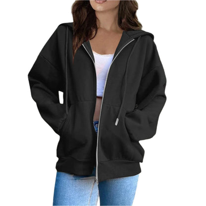 GarbPlanet Black / S Women's Versatile Hooded Top