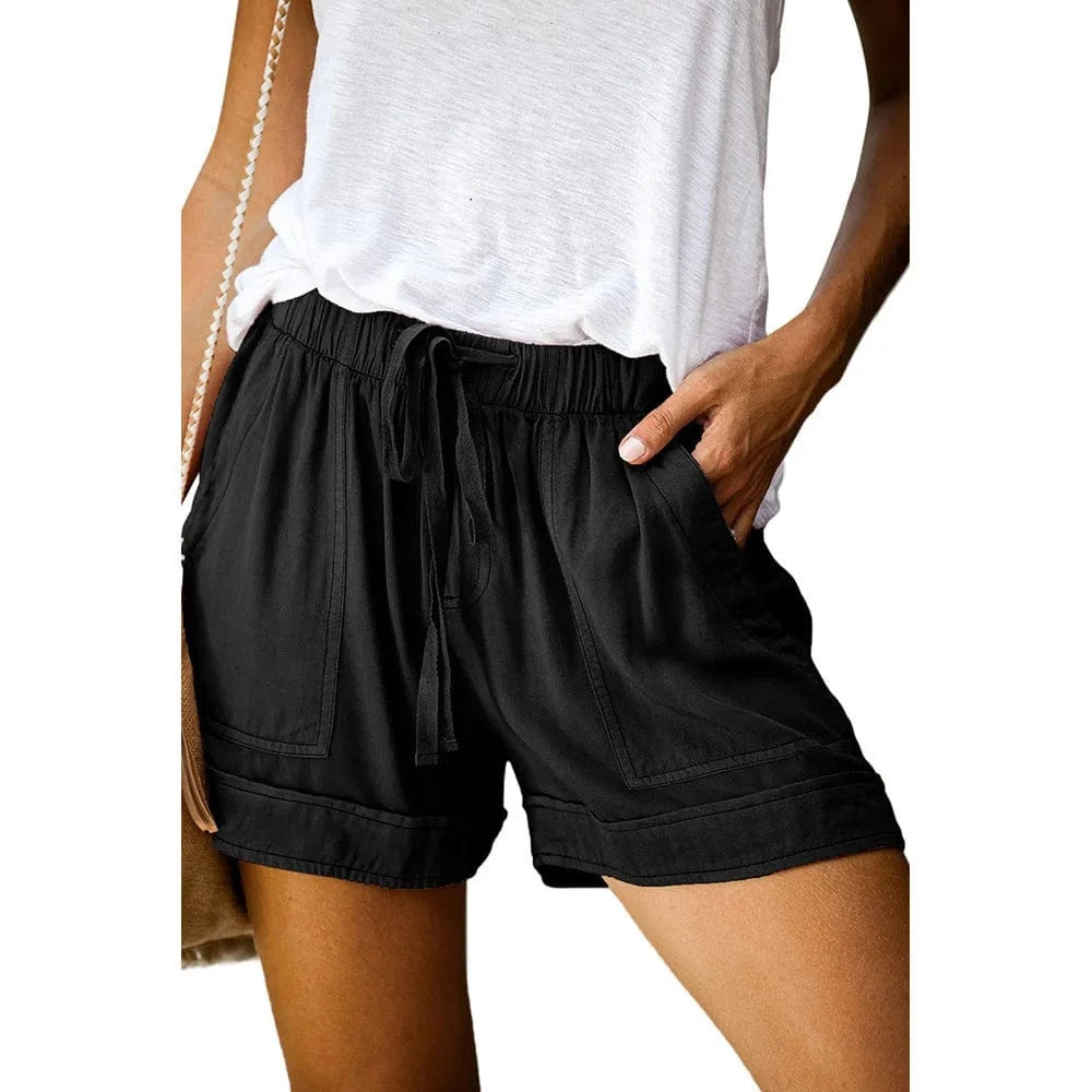 GarbPlanet Black / S Women's Wide-Legged Stylish Shorts