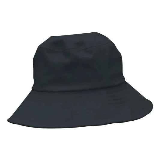 GarbPlanet Black Unisex Cotton Bucket Hat