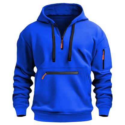 GarbPlanet Blue / S Men's Casual Sports Hoodie