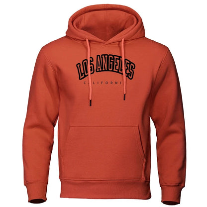 GarbPlanet Brick Red / S Men's Hooded Crewneck Hoodie