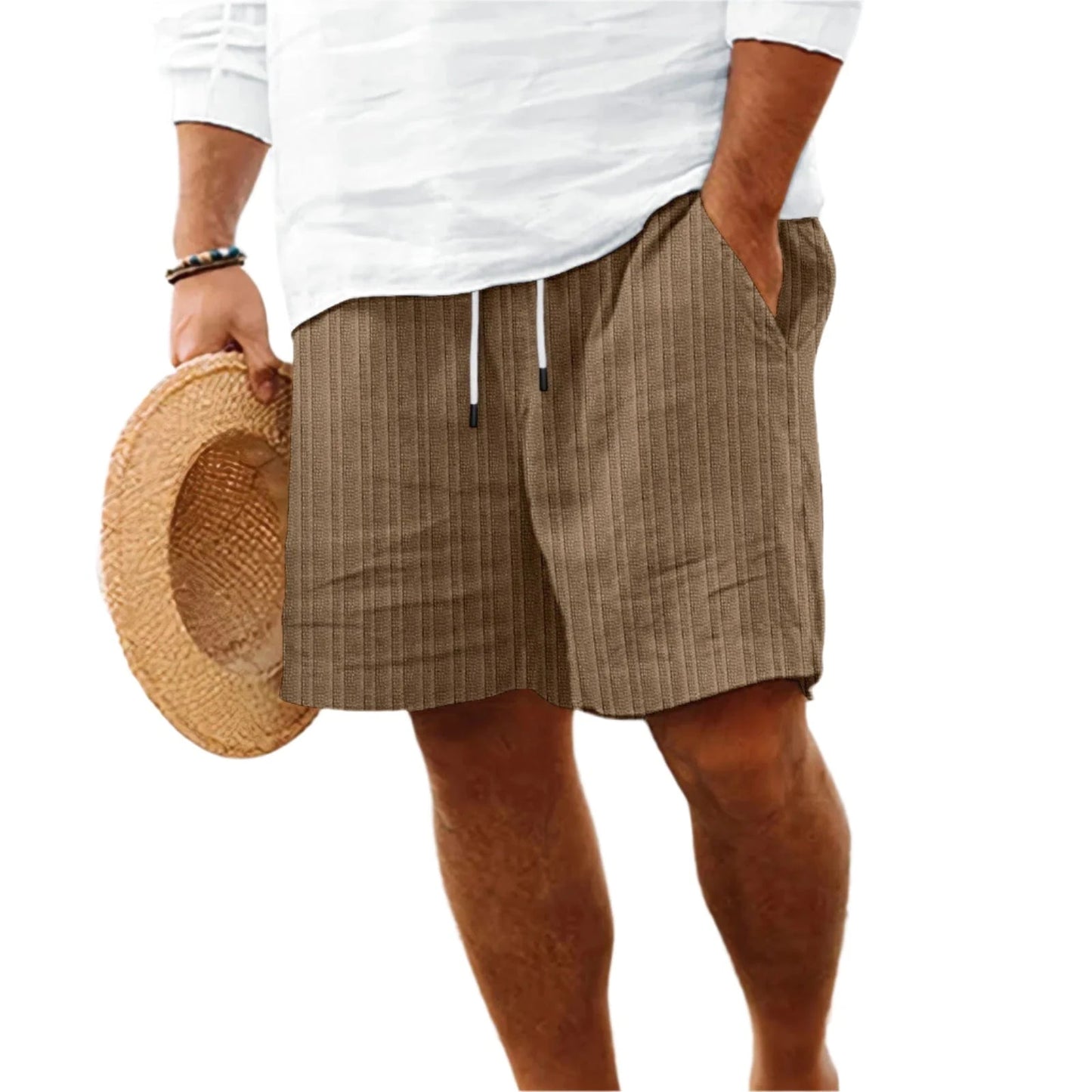 GarbPlanet Brown / S Men's Summer Casual Shorts