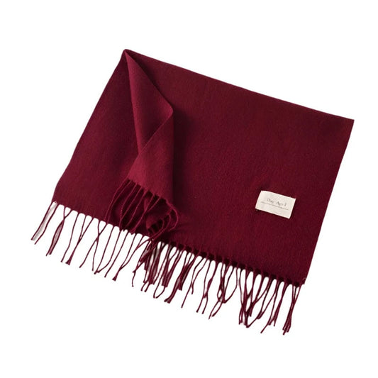 GarbPlanet Burgundy Women's Long Polyester Scarves