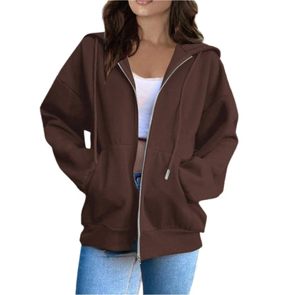 GarbPlanet Coffee / S Women's Versatile Hooded Top