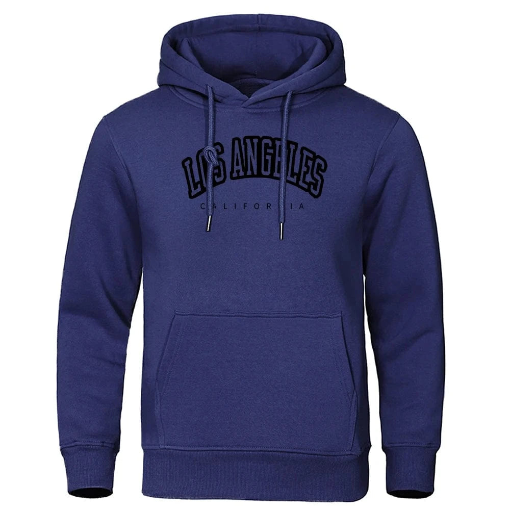 GarbPlanet Dark Blue / S Men's Hooded Crewneck Hoodie