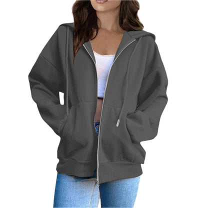 GarbPlanet Dark Gray / S Women's Versatile Hooded Top