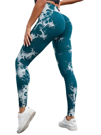 GarbPlanet Dark/Green / S Women's Exercise High Waist Leggings