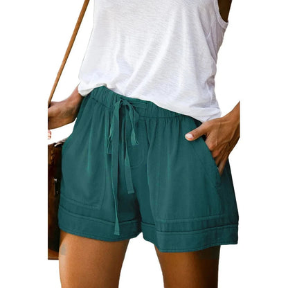 GarbPlanet Dark Green / S Women's Wide-Legged Stylish Shorts