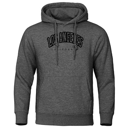 GarbPlanet Dark Grey / S Men's Hooded Crewneck Hoodie