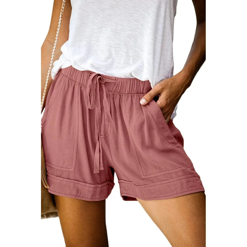 GarbPlanet Dark Pink / S Women's Wide-Legged Stylish Shorts