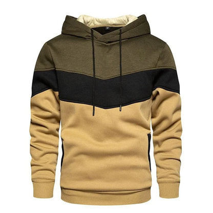 GarbPlanet DarkBrown/Black/LightBrown / S Men's Sportswear Fleece Hoodie