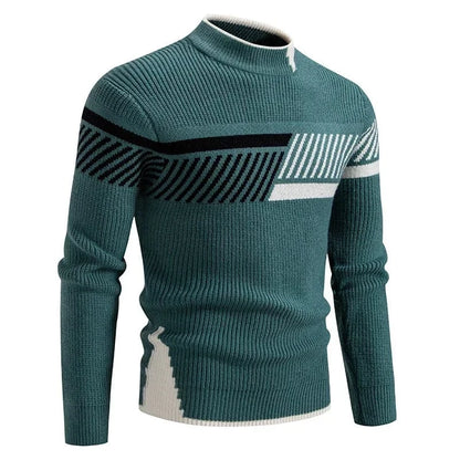 GarbPlanet Eight / S Men's Stylish Geometric Pattern Sweater