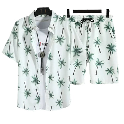 GarbPlanet Eighteen / S Men's Summer Shirt And Shorts Set