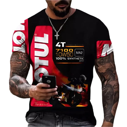 GarbPlanet Eleven / S Men's Casual Motorcycle Trend T-Shirt