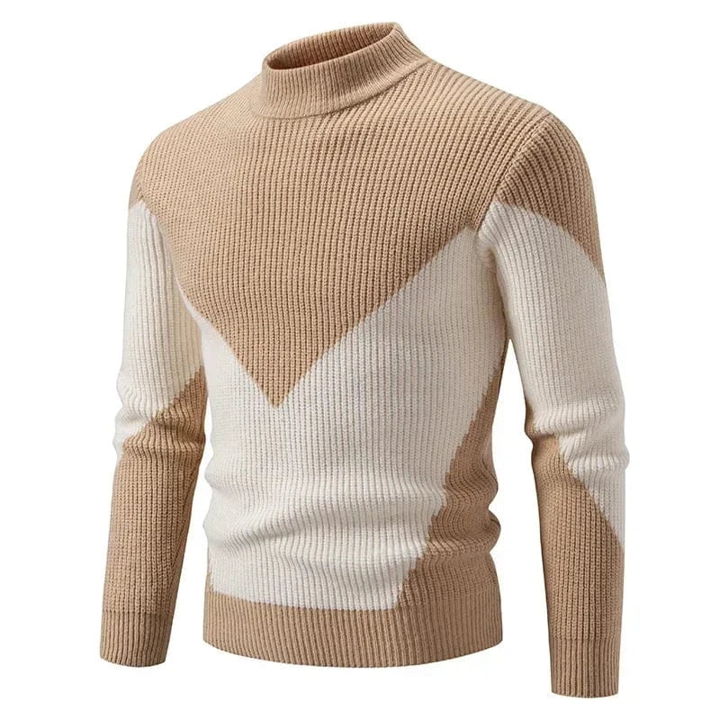 GarbPlanet Eleven / S Men's Stylish Geometric Pattern Sweater