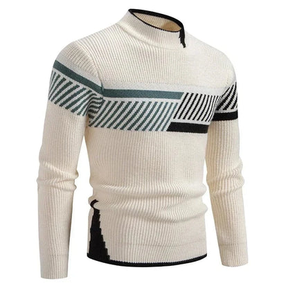 GarbPlanet Fifteen / S Men's Stylish Geometric Pattern Sweater