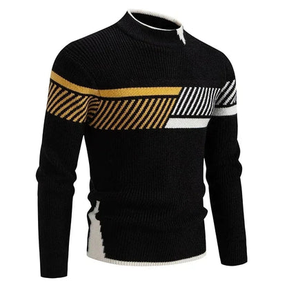 GarbPlanet Five / S Men's Stylish Geometric Pattern Sweater