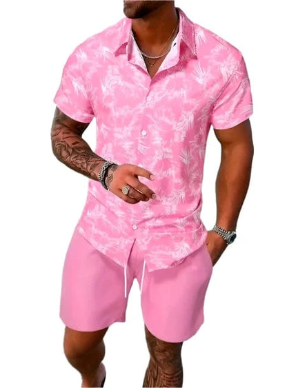 GarbPlanet Five / S Men's Summer Shirt And Shorts Set