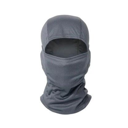 GarbPlanet gray Outdoor Tactical Balaclava Bicycle Riding Windproof Full Cover Hunting Hiking Head Warm Shield Ski Scarf Camping sun protection