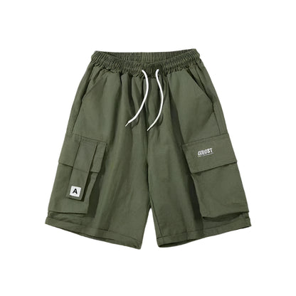 GarbPlanet green / M / CHINA Summer Men Cargo Shorts Home Harajuku Streetwear Joggers Hip Hop Multi-Pocket Bermuda Masculina