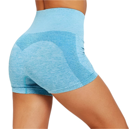 GarbPlanet green / M LANTECH Women Yoga Shorts Sports Running Sportswear Fitness Seamless Workout Athletic Exercise Gym Compression High Waist Shorts