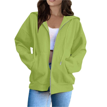 GarbPlanet Green / S Women's Versatile Hooded Top