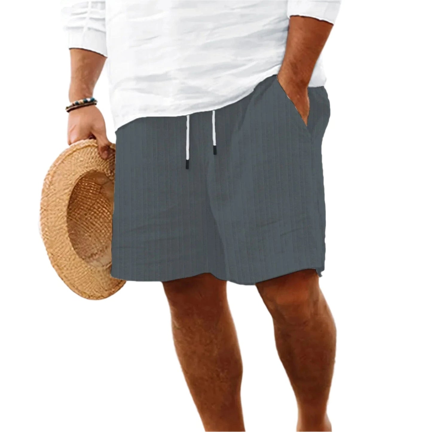 GarbPlanet Grey / S Men's Summer Casual Shorts