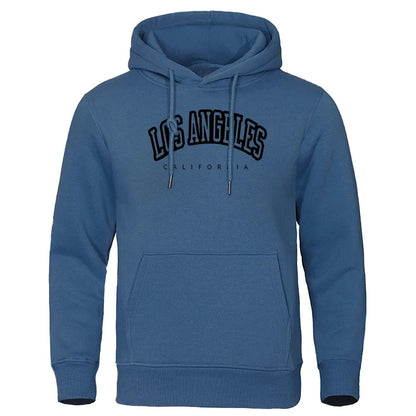 GarbPlanet Haze Blue / S Men's Hooded Crewneck Hoodie