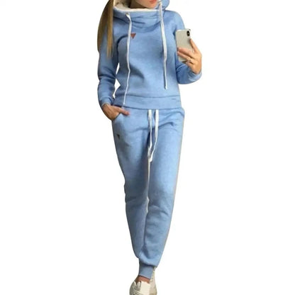 GarbPlanet Light Blue / S Women’s Cosy Tracksuit Set