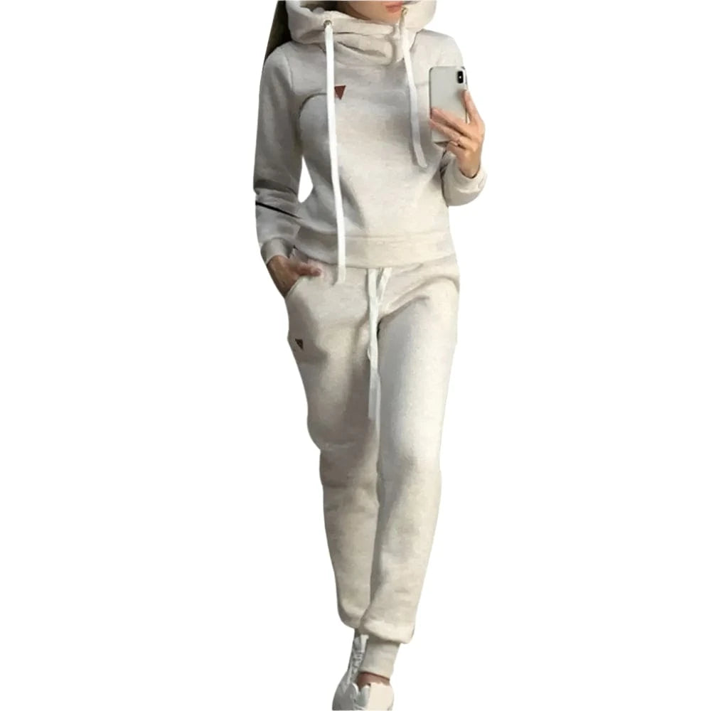 GarbPlanet Light Grey / S Women’s Cosy Tracksuit Set