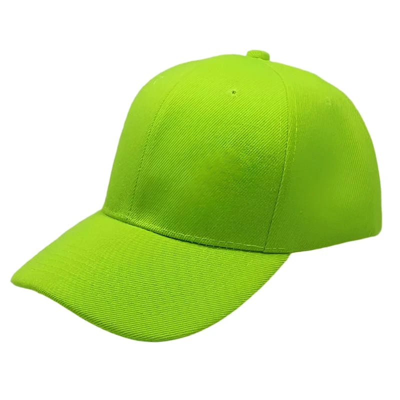 GarbPlanet Lime Green Baseball Cap With Adjustable Strap