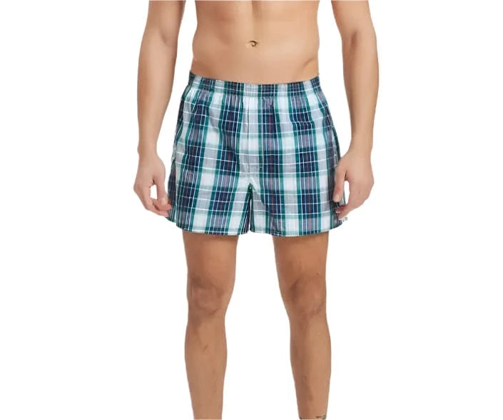 GarbPlanet Men's 3 Pack Plaid Cotton Boxershorts