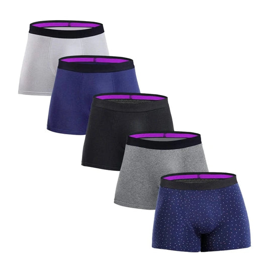 GarbPlanet Men's 5 Piece Boxer Cotton Underwear