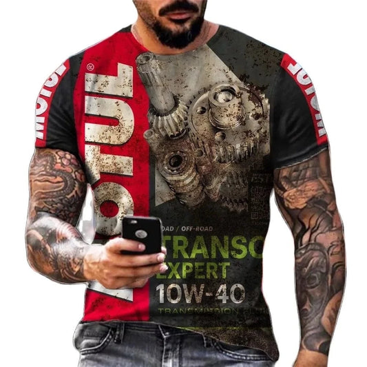 GarbPlanet Men's Casual Motorcycle Trend T-Shirt