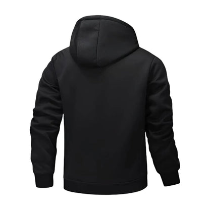 GarbPlanet Men's Fleece Lined Zip-Up Hoodie