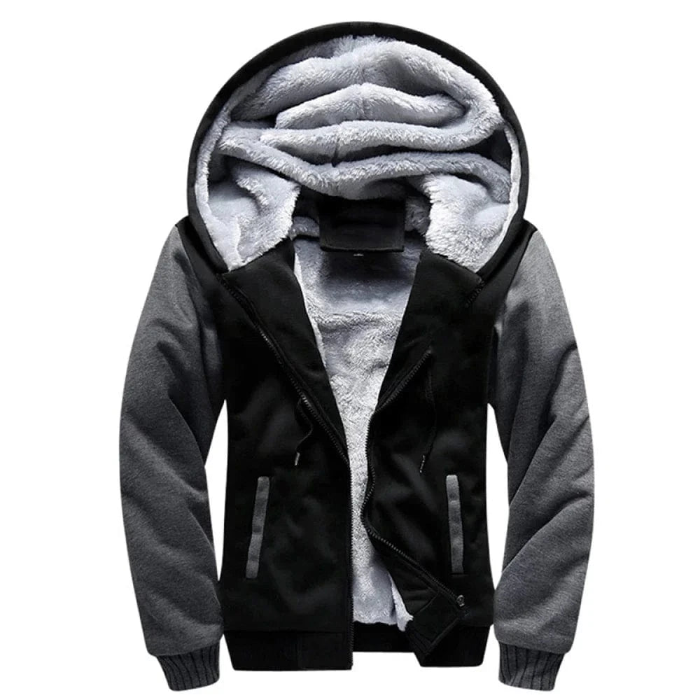 GarbPlanet Men's Fleece Lining Hoodie Jacket