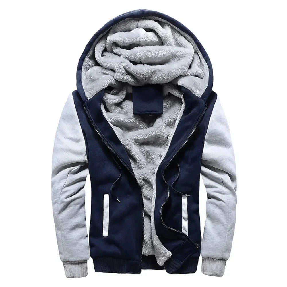 GarbPlanet Men's Fleece Lining Hoodie Jacket