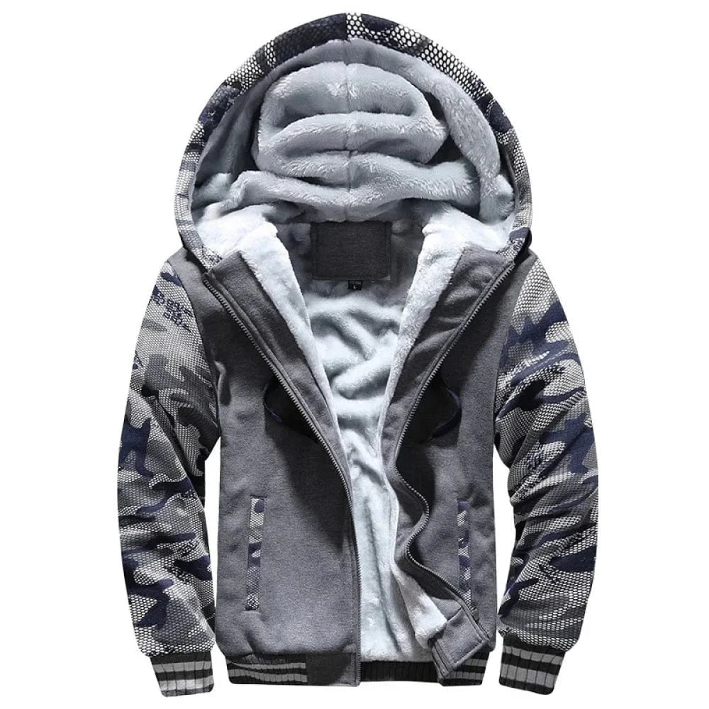 GarbPlanet Men's Fleece Lining Hoodie Jacket