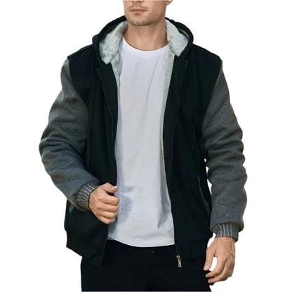 GarbPlanet Men's Fleece Lining Hoodie Jacket