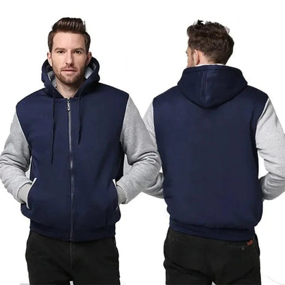 GarbPlanet Men's Fleece Lining Hoodie Jacket