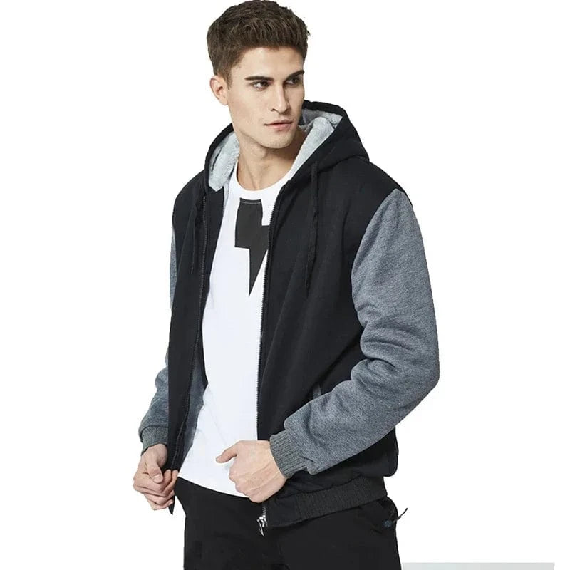 GarbPlanet Men's Fleece Lining Hoodie Jacket