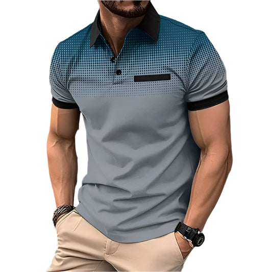 GarbPlanet Men’s Gradient Polo T-Shirts