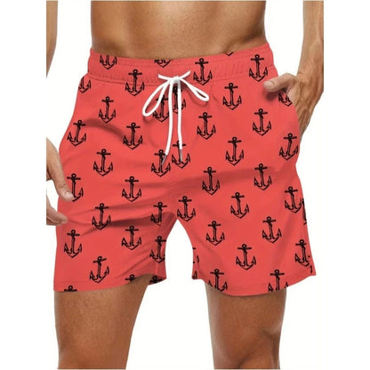 GarbPlanet Men's Nautical-Themed Boardshorts