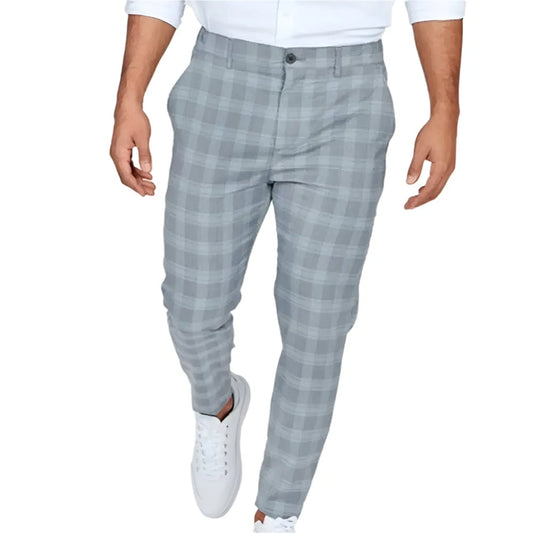 GarbPlanet Men's Plaid Checkered Trousers