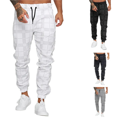 GarbPlanet Men's Plaid Jogging Bottoms