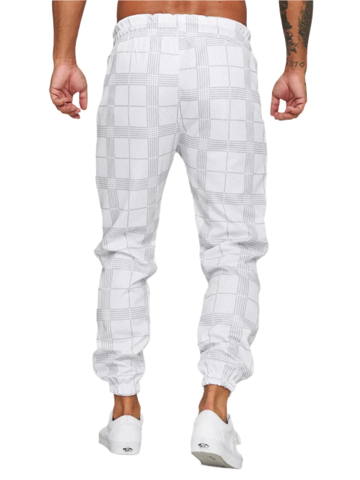 GarbPlanet Men's Plaid Jogging Bottoms