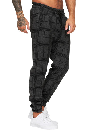 GarbPlanet Men's Plaid Jogging Bottoms